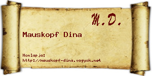 Mauskopf Dina névjegykártya